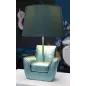 LAMPA NOCNA MIDCENTURY TURKUSOWA Ø 26X43 cm